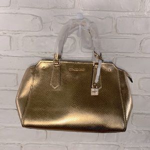 Michael Kors Large Gold Snake Pattern Hayes NWT